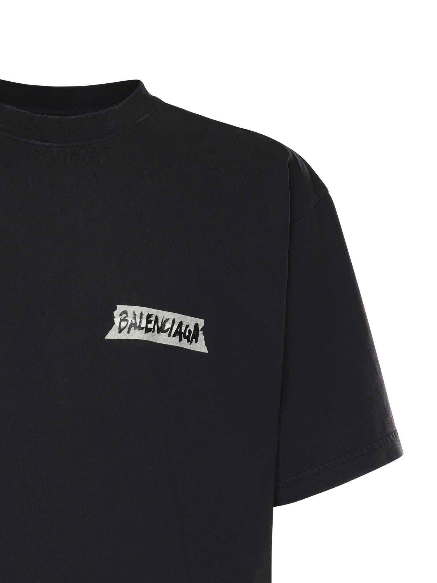 T-Shirt Masking Tape in jersey 764235 TTVL61041 BALENCIAGA 