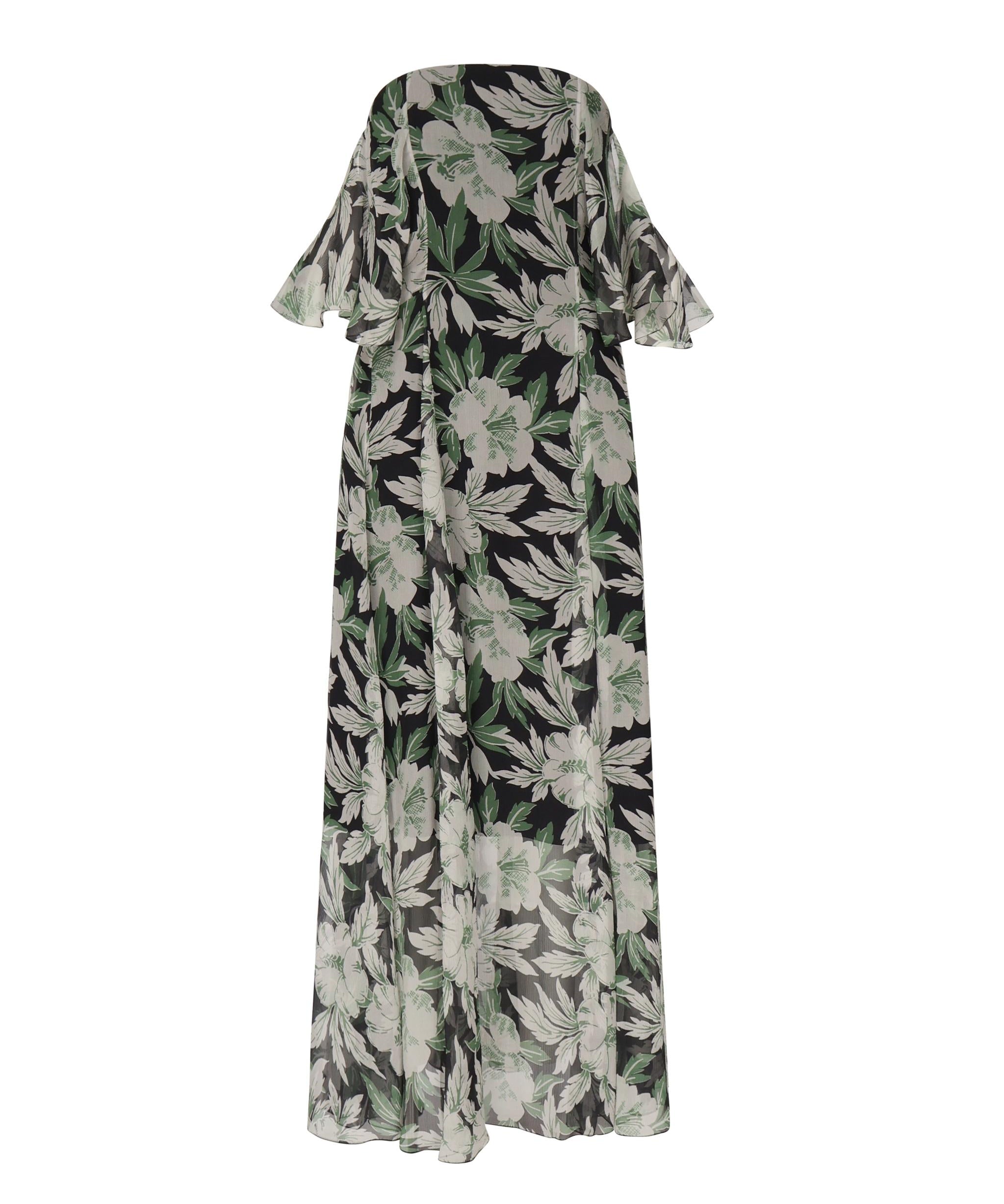 Abito in seta con stampa floreale S540Y09XS5 9990 LOEWE 