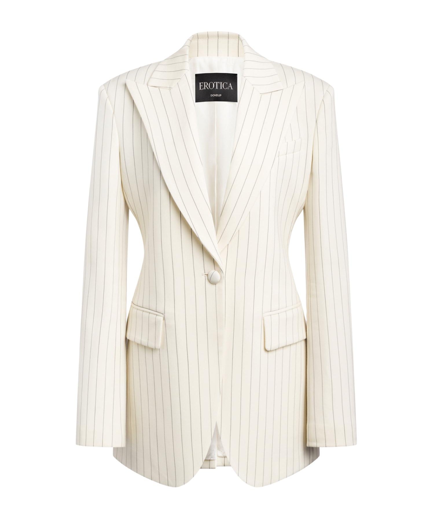 Blazer monopetto in fresco di lana gessato DJ847 ES0080D001 DONDUP 