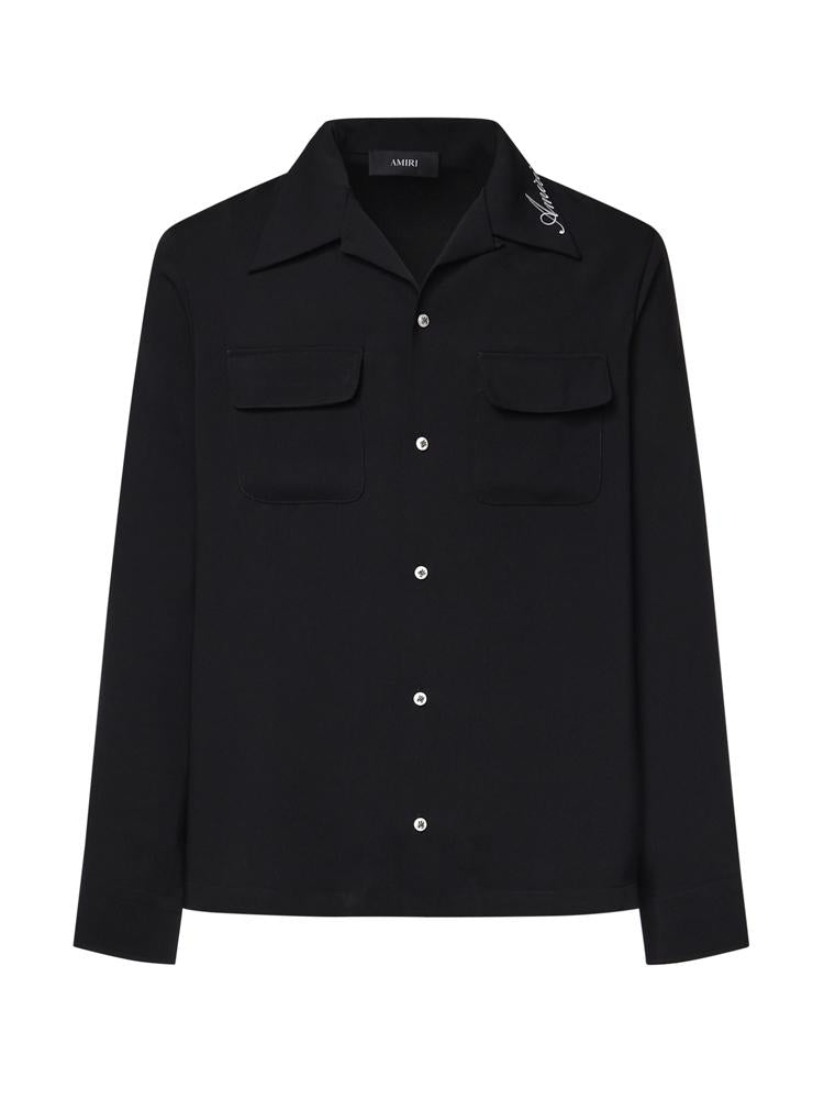 Camicia con tasche e logo AMSTCA1097 001 AMIRI 