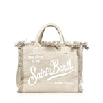 Borsa Vanity in lino con logo VANI022 01139L MC2 SAINT BARTH 