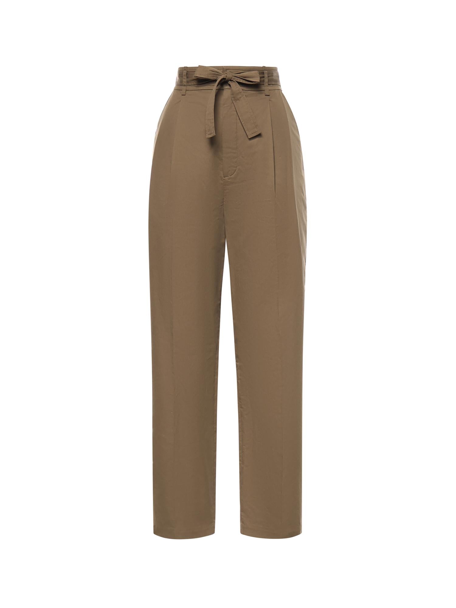 Pantalone a vita alta in cotone 836553 YZ9CV2412 SAINT LAURENT 