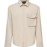 Camicia Wolf con tasca sul petto WOLF -BEIGE GIULIANO GALIANO 