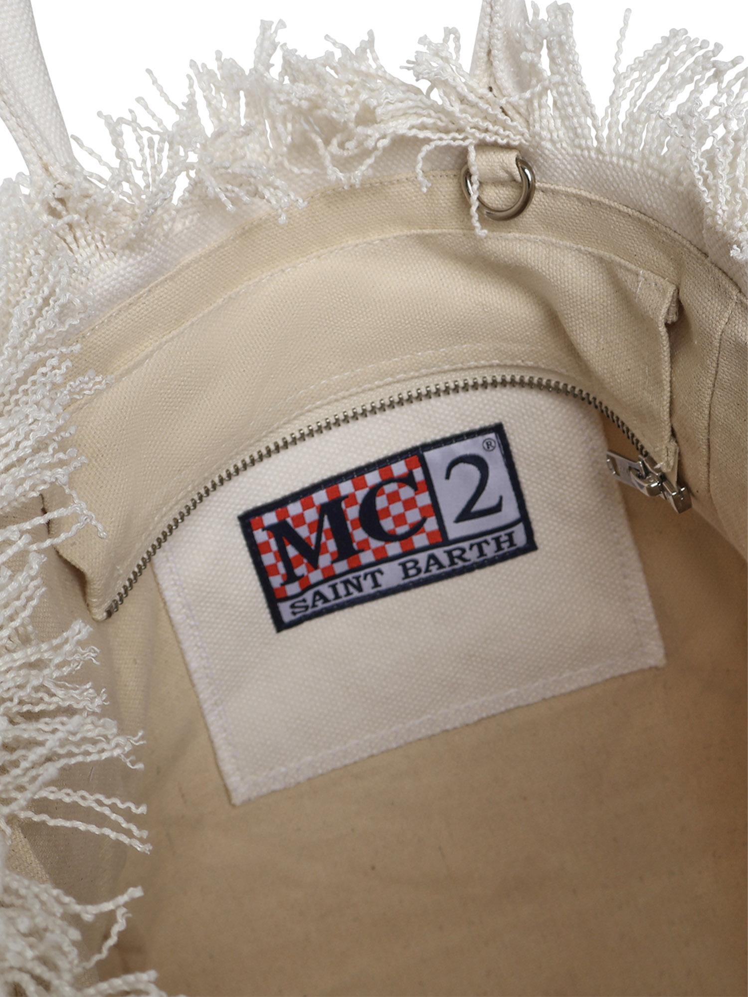 Borsa Colette in canvas con logo COL0001 08246L MC2 SAINT BARTH 