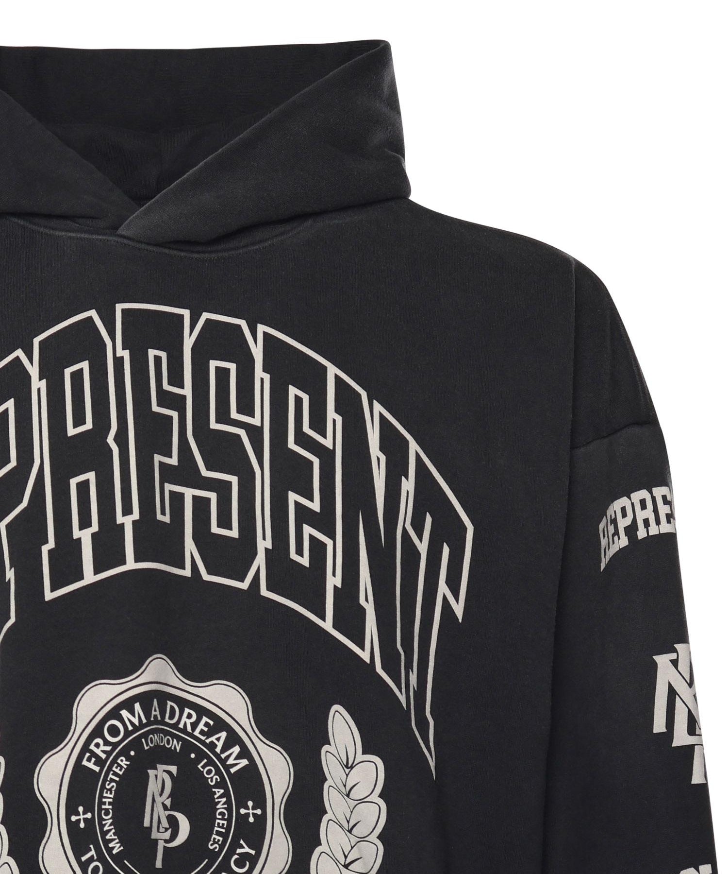 Felpa in cotone con cappuccio con effetto distressed MLM100372 04 REPRESENT 