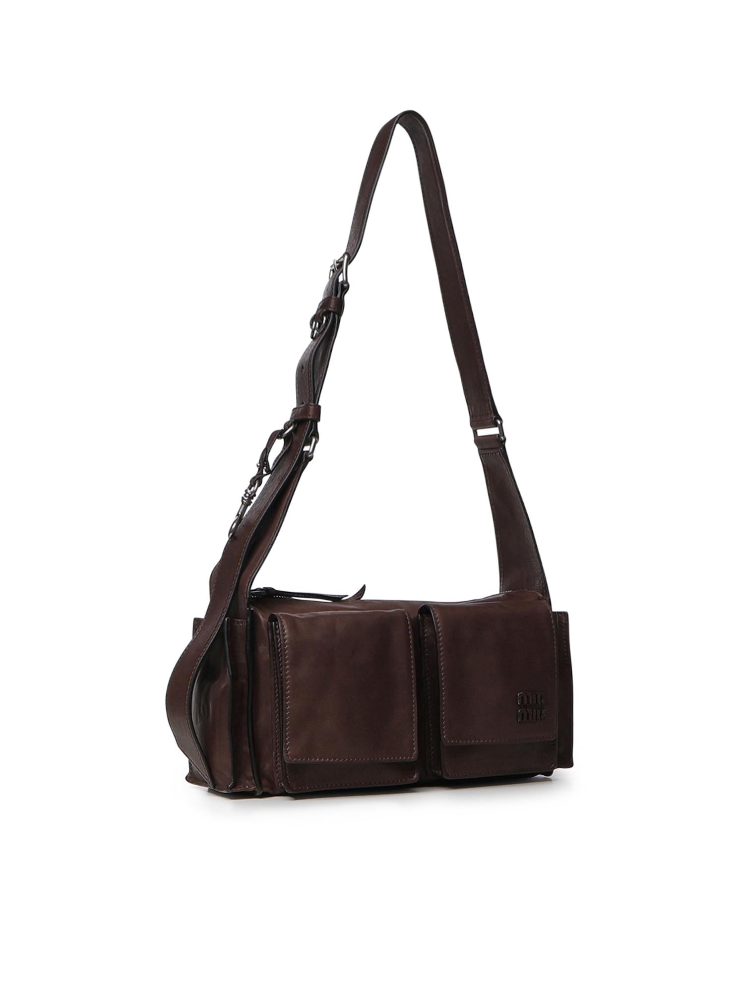 Borsa a tracolla Utilitaire in nappa 5BC205 2G7QF0038 MIU MIU 