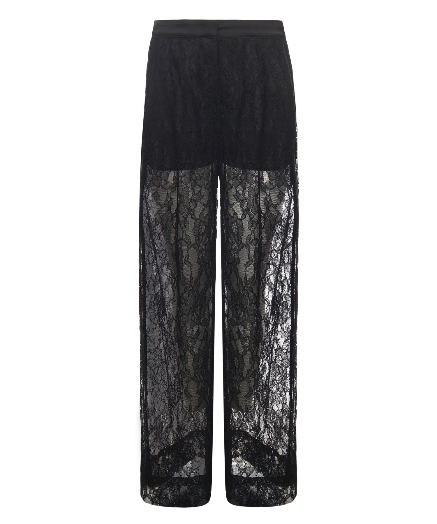 Pantaloni ampi in pizzo 105501 A2R7Z99 PINKO 