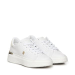 Sneakers in pelle con monogramma FW0FW08631 YBS TOMMY HILFIGER 