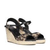 Sandali con zeppa Ilene e logo 73SC9YW01LEO ILENE WEDGEBEIGE/MORO V° 73 
