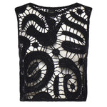 Top smanicato crochet geometrico 106438 A354Z99 PINKO 