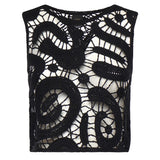 Top smanicato crochet geometrico 106438 A354Z99 PINKO 