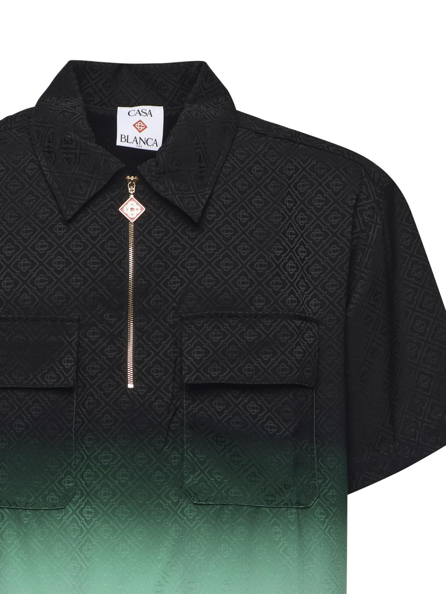 Camicia con stampa monogramma all-over MPF25SH198 01 CASABLANCA 