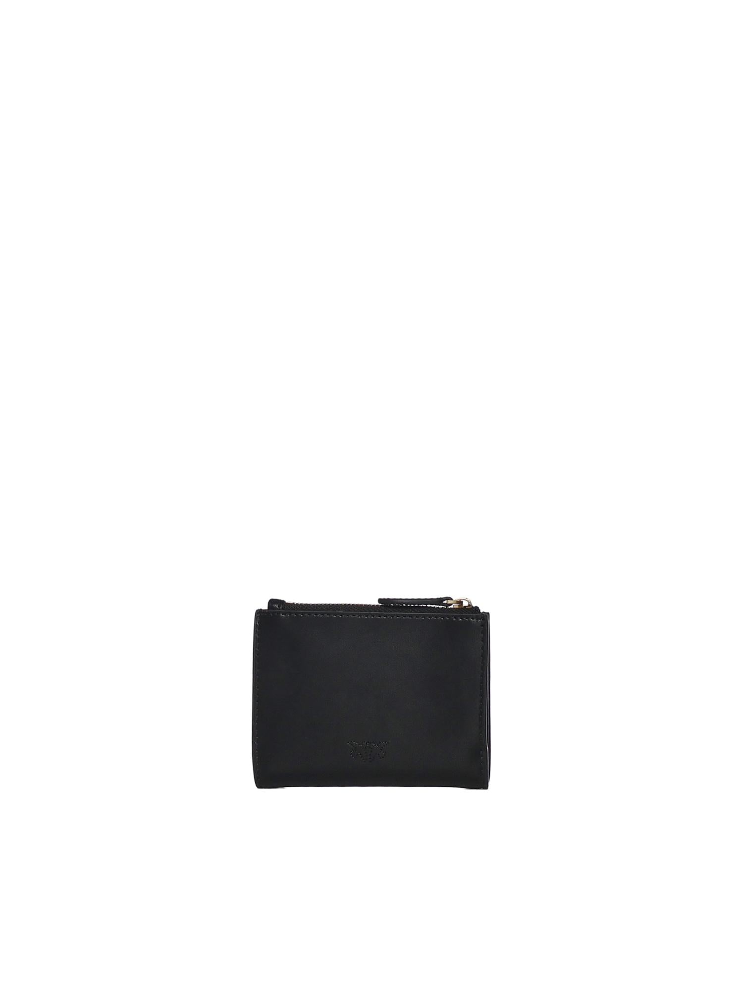 Portafoglio in pelle con logo<BR/> 103610 A0F1Z99Q PINKO 