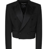 Giacca corta doppiopetto tuxedo F29MCT FUBE7N0000 DOLCE & GABBANA 