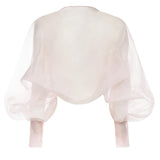 Coprispalle in organza di seta 80AJQ52A N0193439 GENNY 