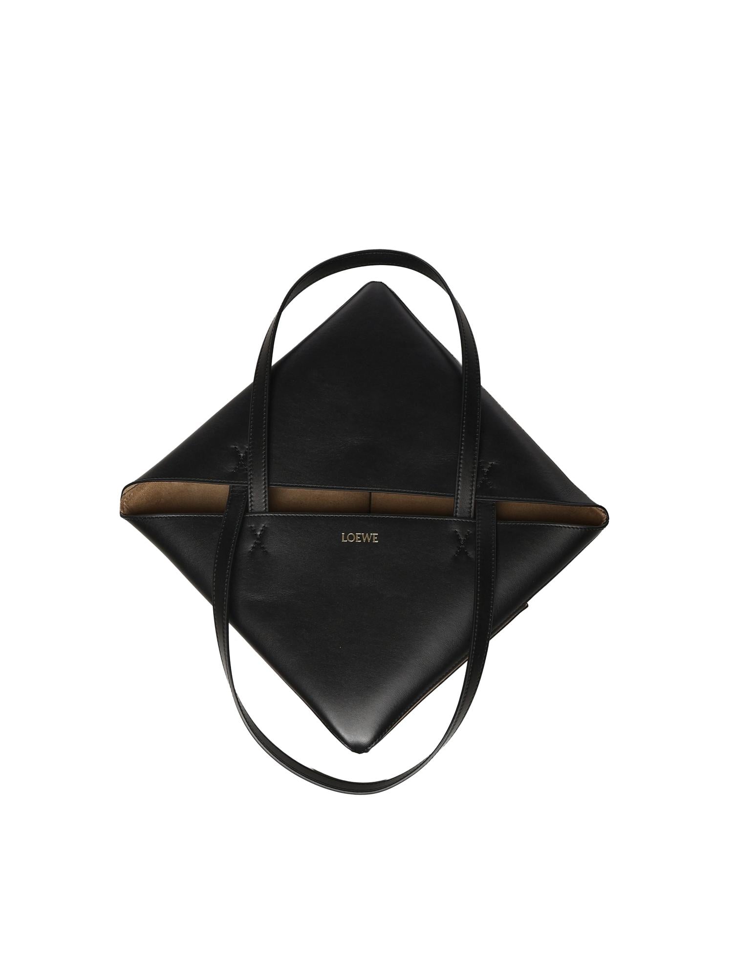 Borsa Puzzle Fold Tote media in pelle di vitello A657G50X01 1100 LOEWE 