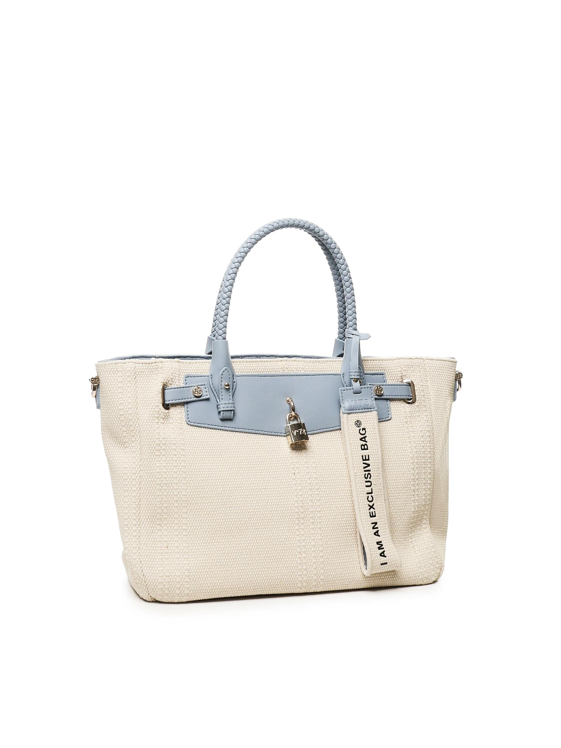 Borsa a spalla Rebecca 73BS8VY01 REBECCAOFF WHITE/AZZURRO V° 73 
