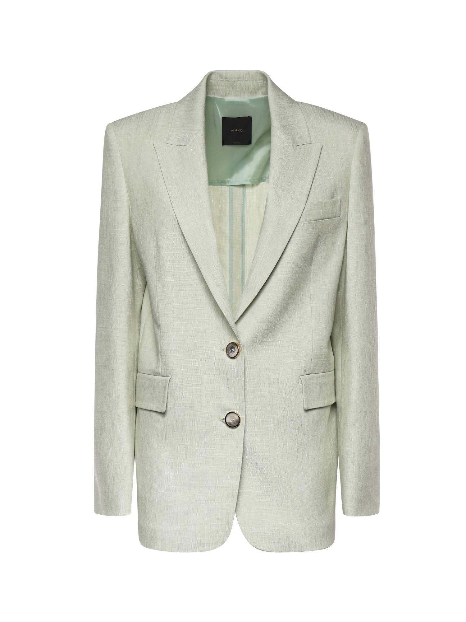 Giacca monopetto effetto rustico 106529 A2W6S79 PINKO 