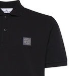Polo in piqué di cotone con patch Compass L1S152200011 S0039V0029 STONE ISLAND 