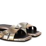 Sandali piatti Miryam<BR/> MIRYAM PLATINO GIULIANO GALIANO 