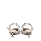 Slingback in misto seta con applicazioni 5I055E 2AWLF0164 MIU MIU 