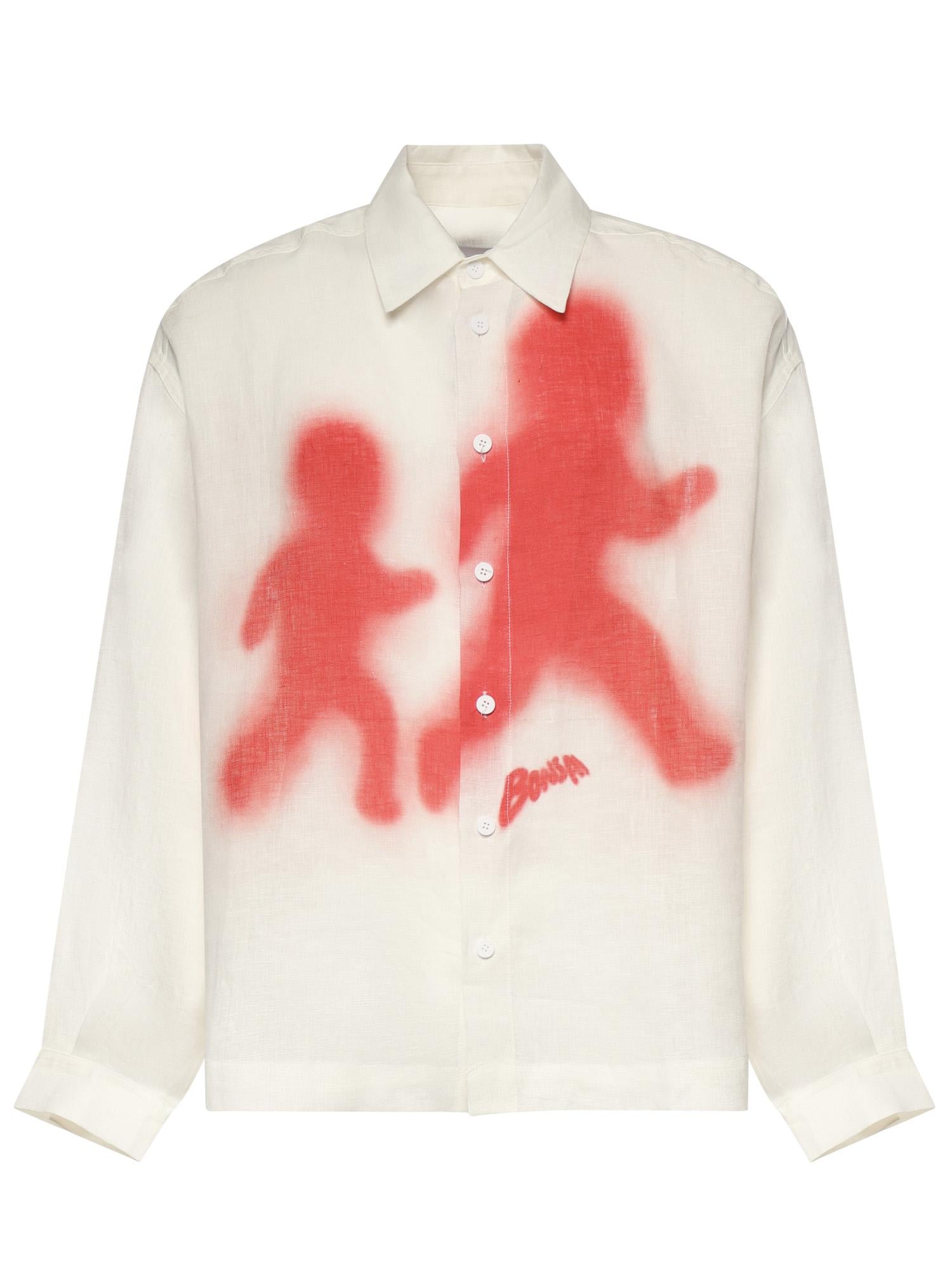 Camicia in cotone con stampa SH005001 VU BONSAI 