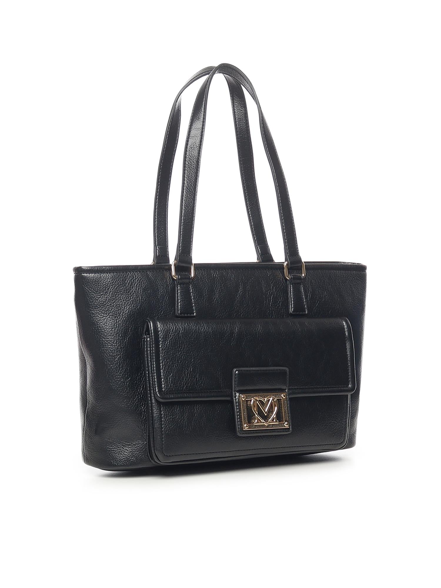 Shopper con placca logata JC4087PP1NLI0 000 LOVE MOSCHINO 