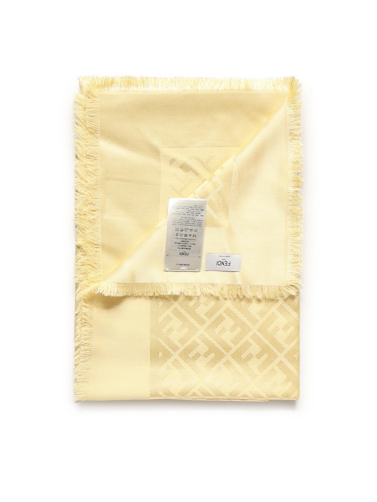Scialle in seta e lana FF jacquard FXT069 AJW7F1WNP FENDI 