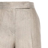 Pantalone in batavia di lino Chevron 2611131012600 002 MAX MARA 