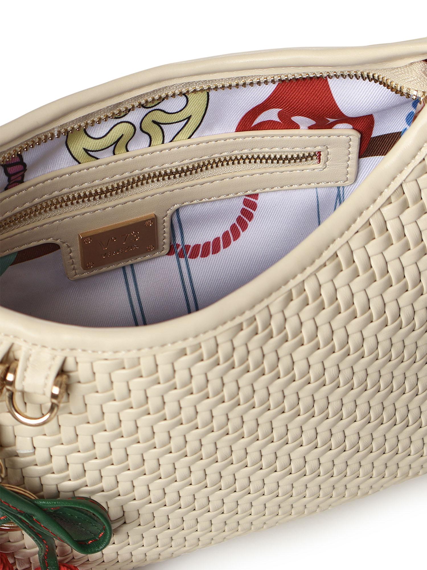Borsa a spalla Zelda in pelle 73BS9O603 ZELDAOFF WHITE V° 73 