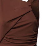 Abito con drappeggio T170114A TJP073CACAO THE ANDAMANE 