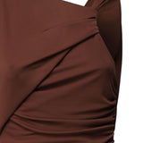 Abito con drappeggio T170114A TJP073CACAO THE ANDAMANE 
