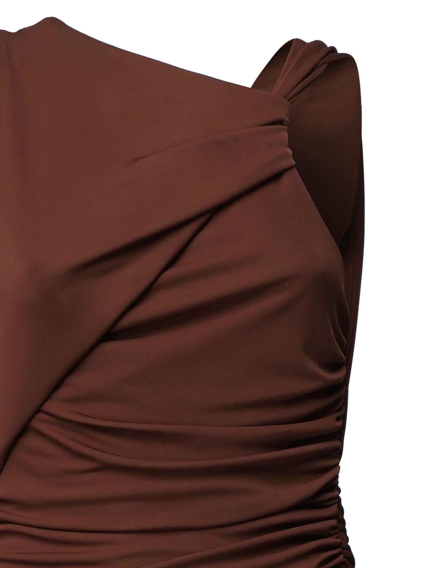 Abito con drappeggio T170114A TJP073CACAO THE ANDAMANE 