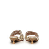 Mules Giuli Cage in pelle A57188 PLATINO CARMENS 