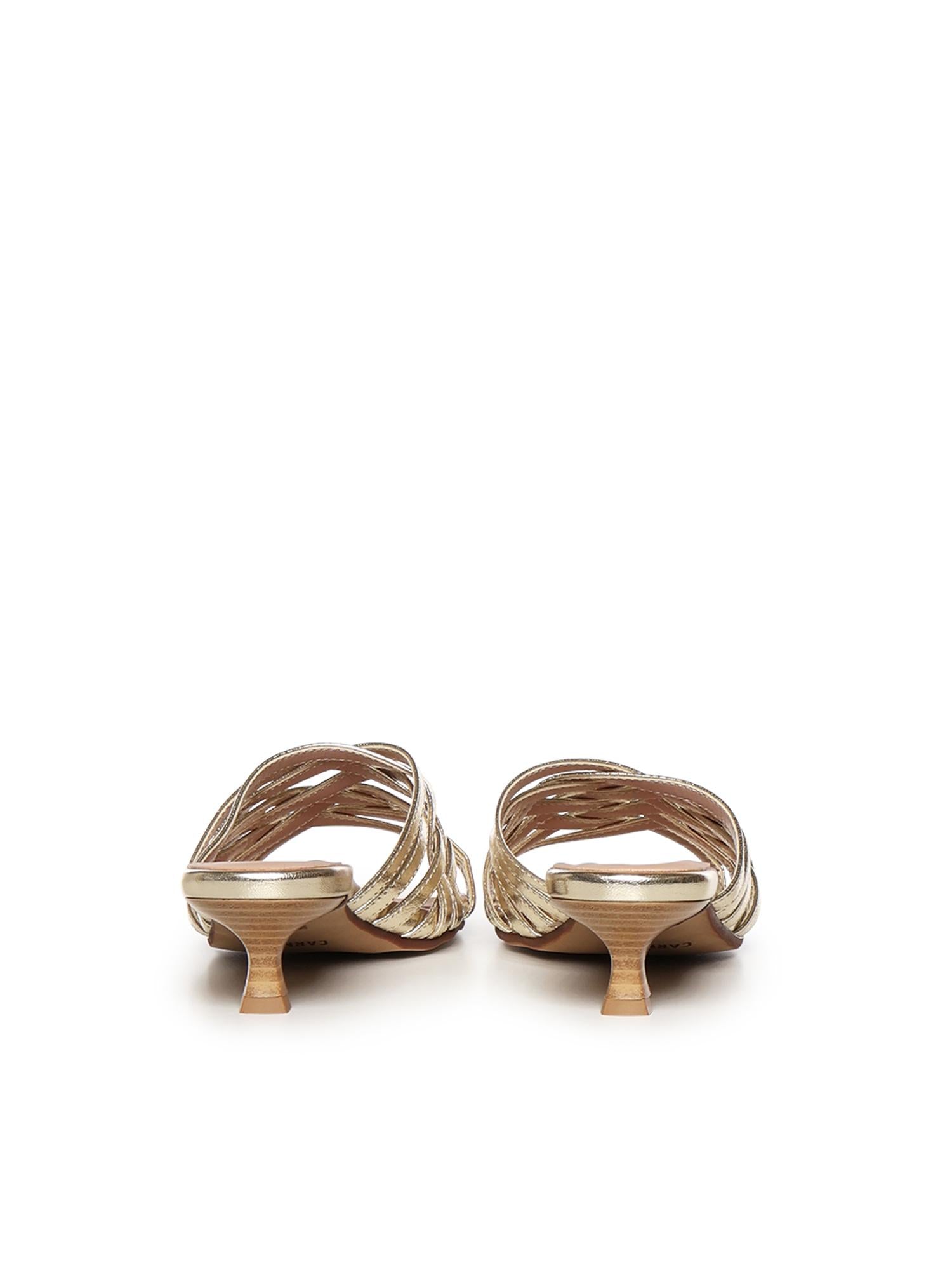 Mules Giuli Cage in pelle A57188 PLATINO CARMENS 