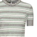 Maglia a righe con finiture in cristallo PF25050T GR SELF-PORTRAIT 