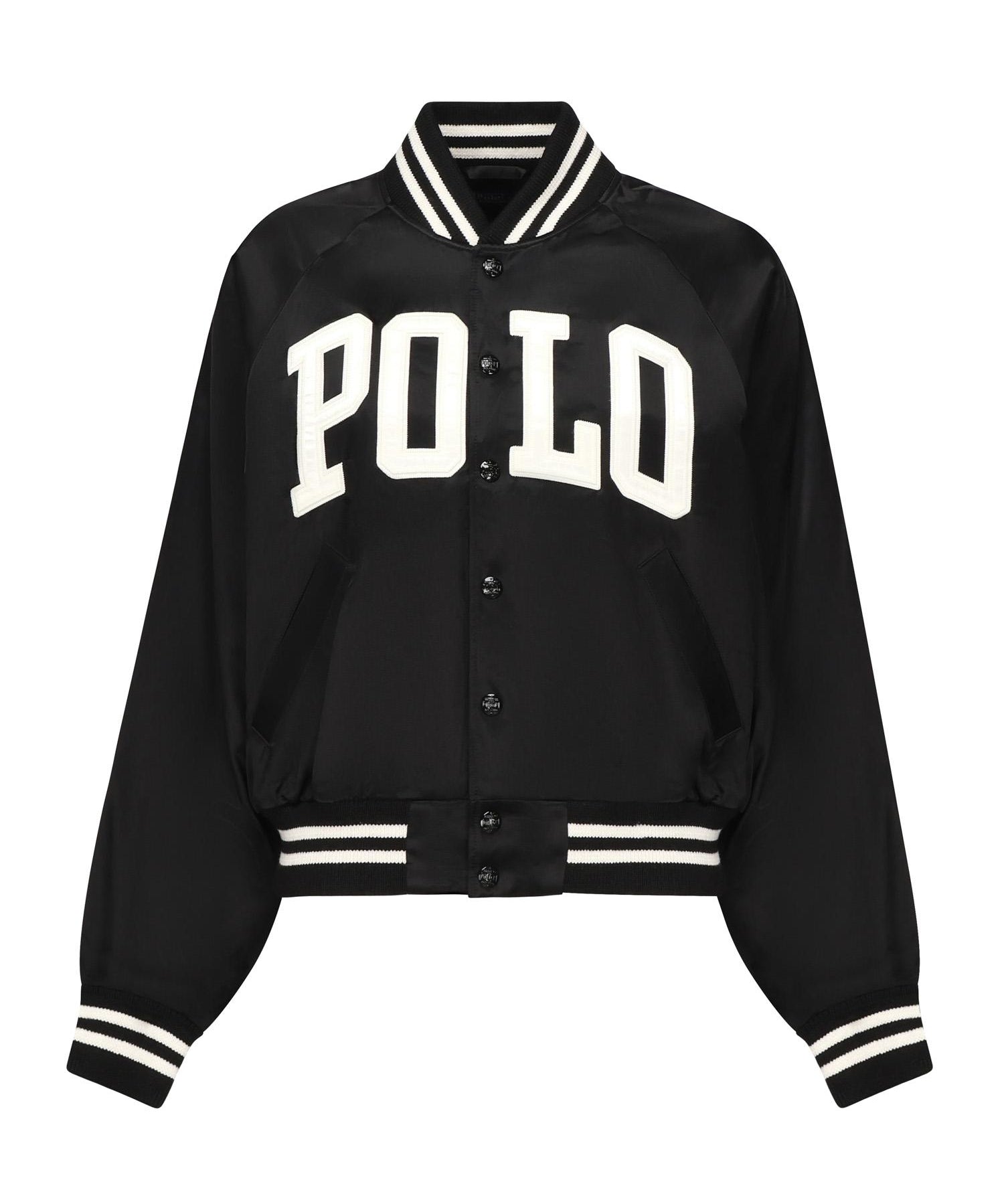 Bomber in raso con logo 211970985 001 POLO RALPH LAUREN 