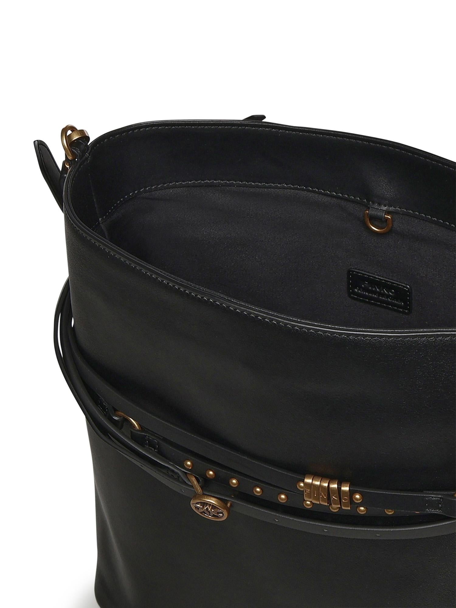 Borsa a spalla media Bucket Belt Bag in pelle 106339 A0QOZ99Q PINKO 
