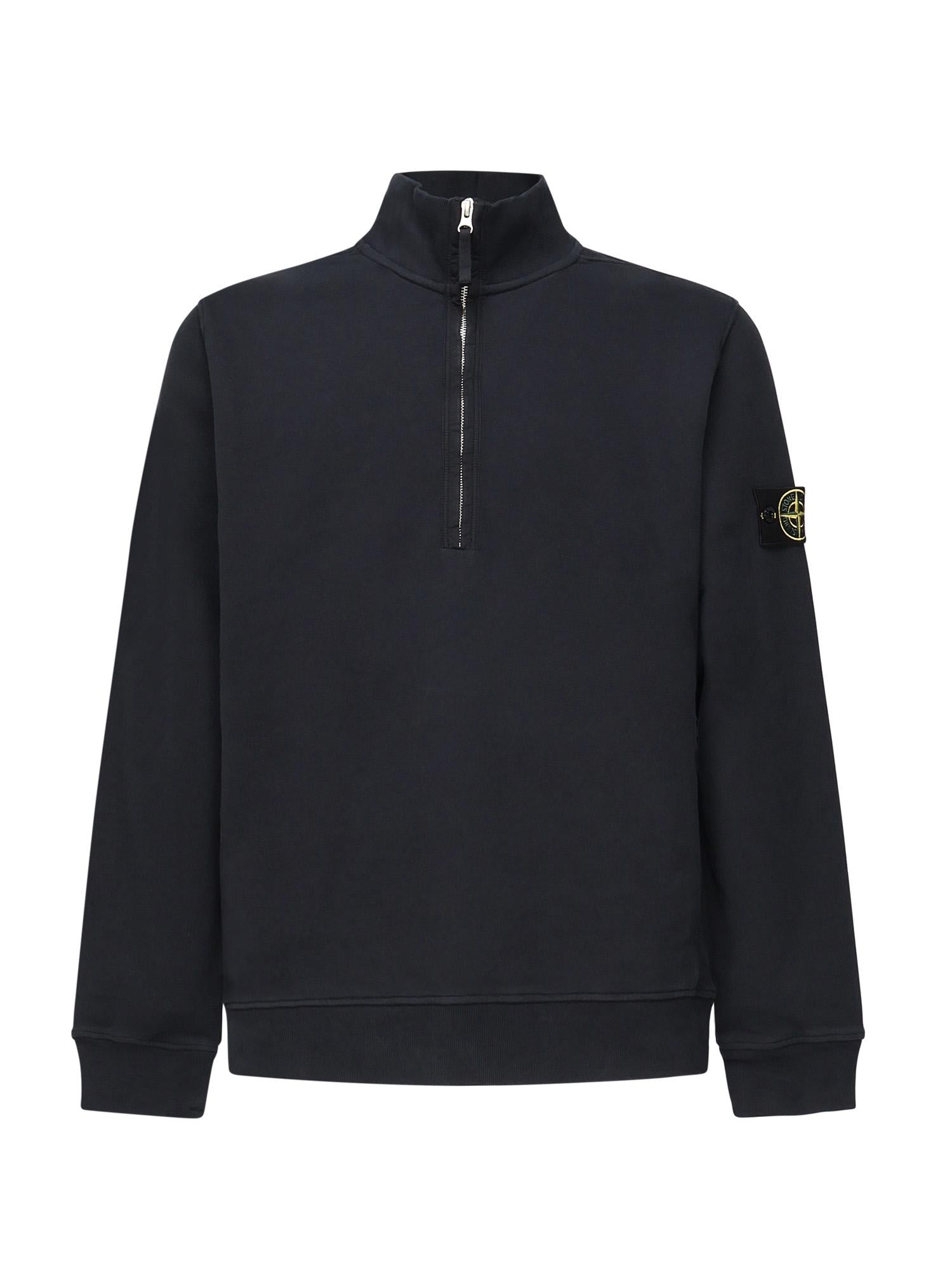 Felpa con zip e intarsi a costine K2S156100068 S0A20V0020 STONE ISLAND 
