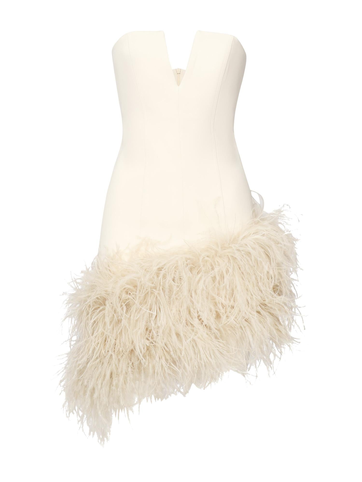 Abito Maya con piume ABITO MAYA IVORY THE ARCHIVIA 