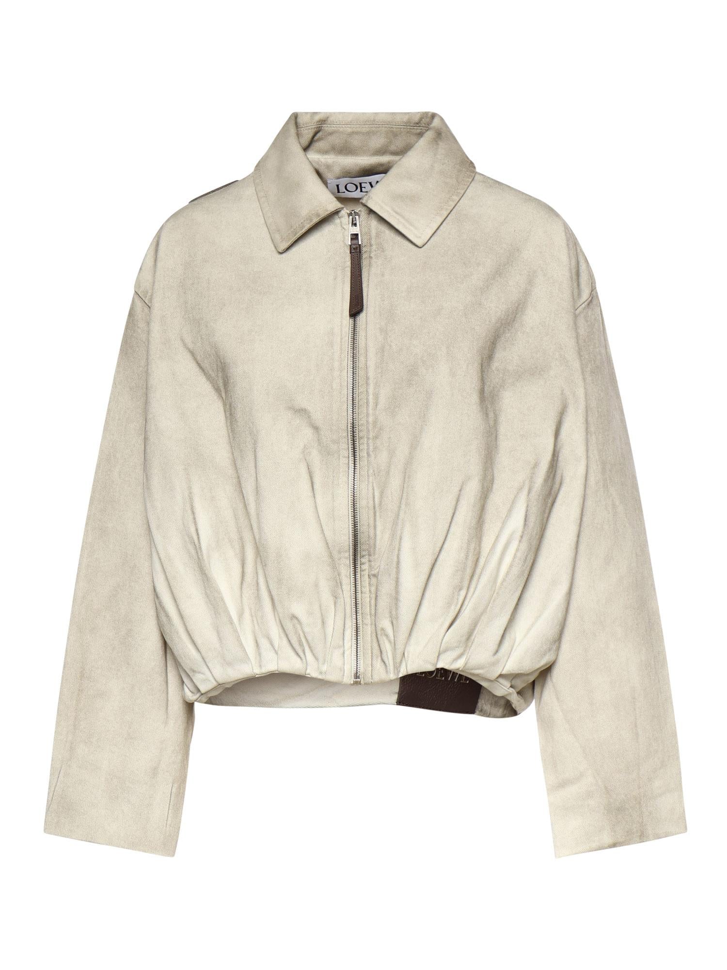 Giacca drappeggiata in cotone S359Y50XAE 1130 LOEWE 