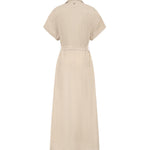 Abito lungo in gabardine di viscosa DA525 IF0049DXXX010 DONDUP 