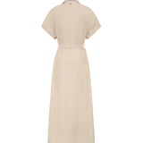 Abito lungo in gabardine di viscosa DA525 IF0049DXXX010 DONDUP 