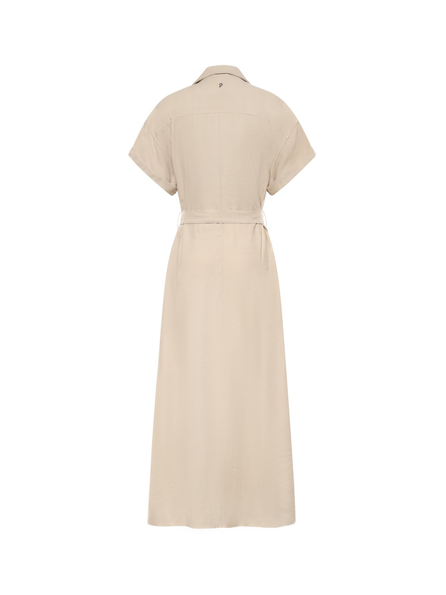 Abito lungo in gabardine di viscosa DA525 IF0049DXXX010 DONDUP 