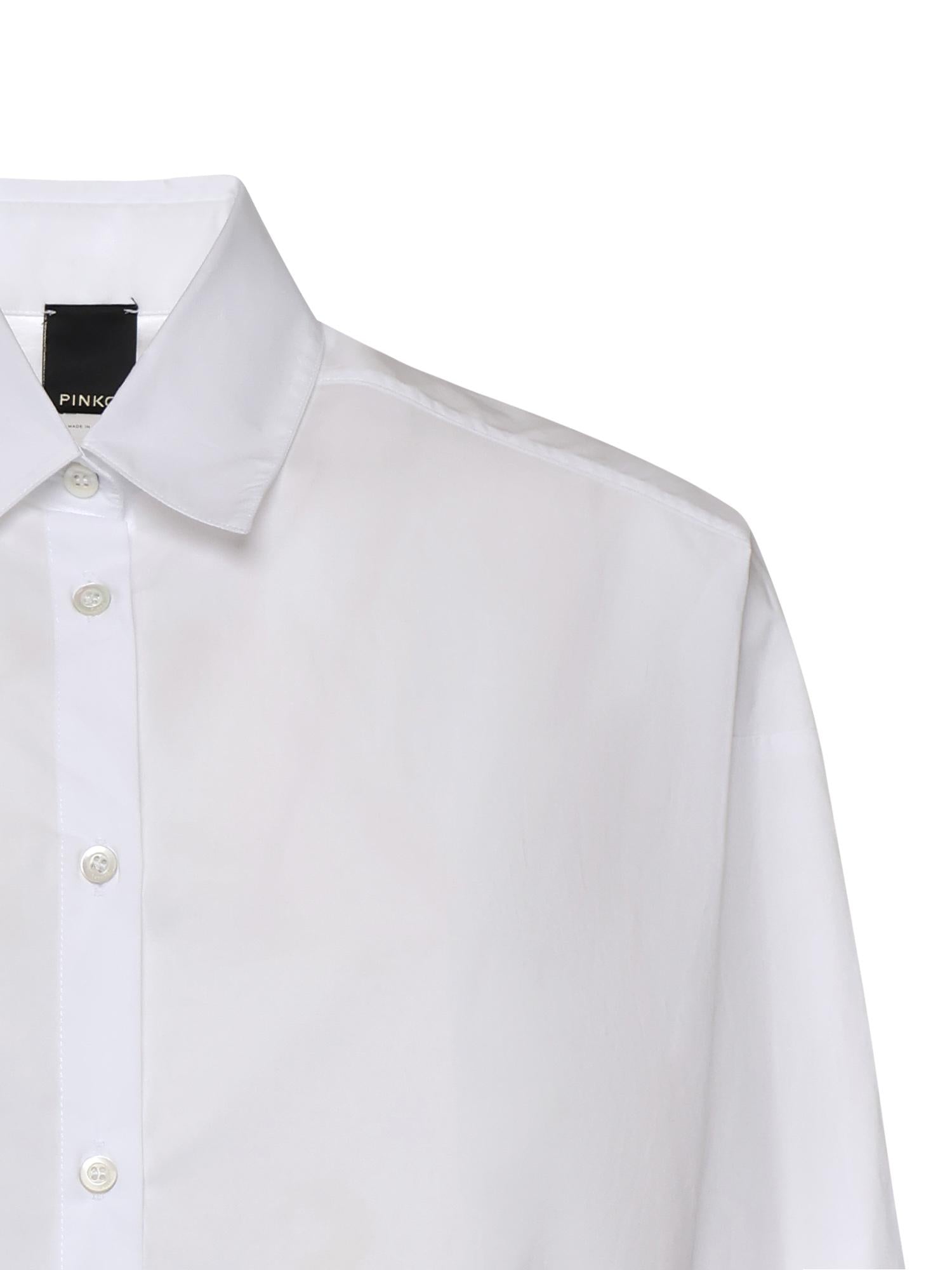 Camicia cropped in cotone 106249 A32LZ04 PINKO 