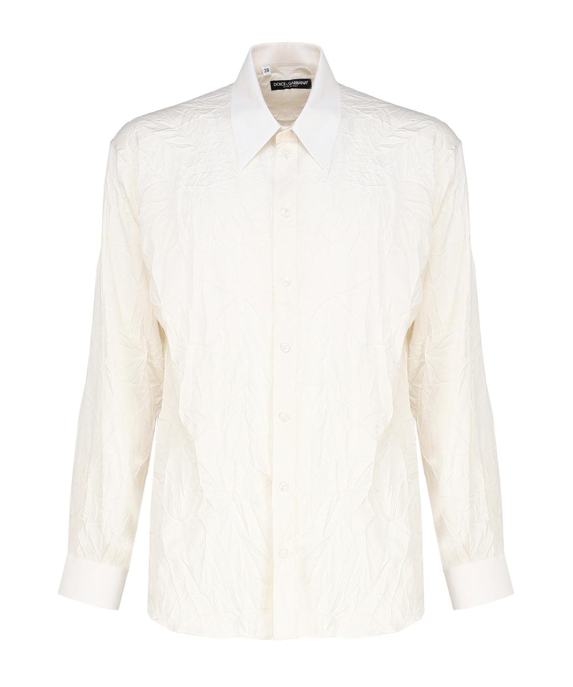Camicia over in charmeuse di seta stretch<BR/> G5IT7T FUABFW0001 DOLCE & GABBANA 