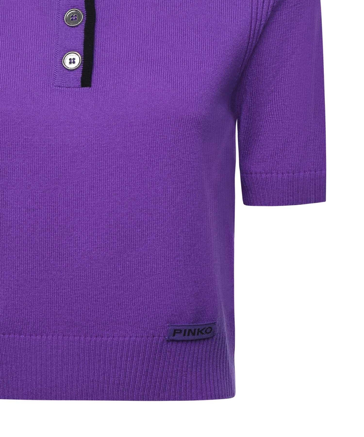 Maglia stile polo con logo 105450 A2Q9W21 PINKO 