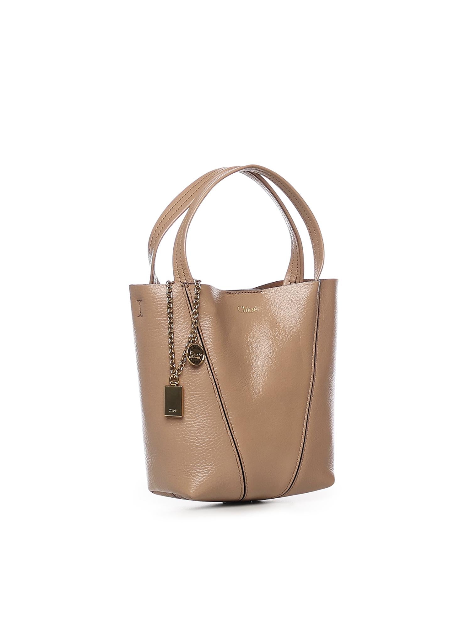 Tote bag piccola Chloé Spin in pelle CH25SS812N84 527 CHLOÉ 