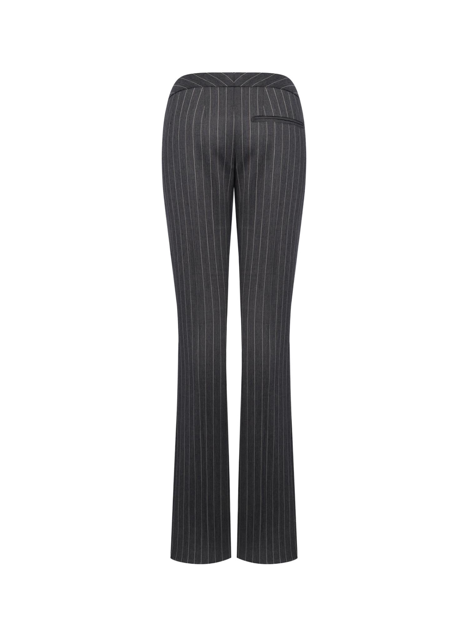 Pantaloni in fresco di lana gessato DP923 ES0080D903 DONDUP 