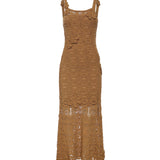 Abito midi crochet con fiori applicati 106862 A3B8L25 PINKO 
